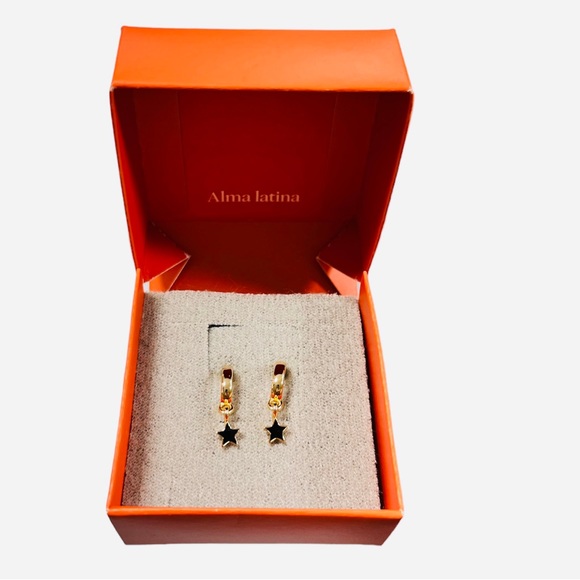 Yanbal Andromeda Earrings Hoops -Aretes Argollas 24k Bañado En Oro - Picture 4 of 5